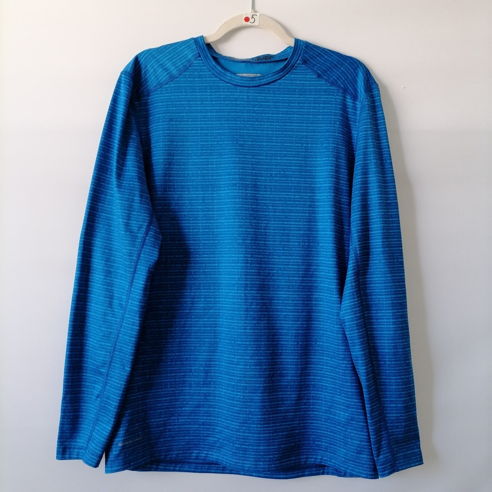 Base Layer 8 Mens Blue Long Sleeve Crew Neck Quick Dry Performance Tee Size L gallery
