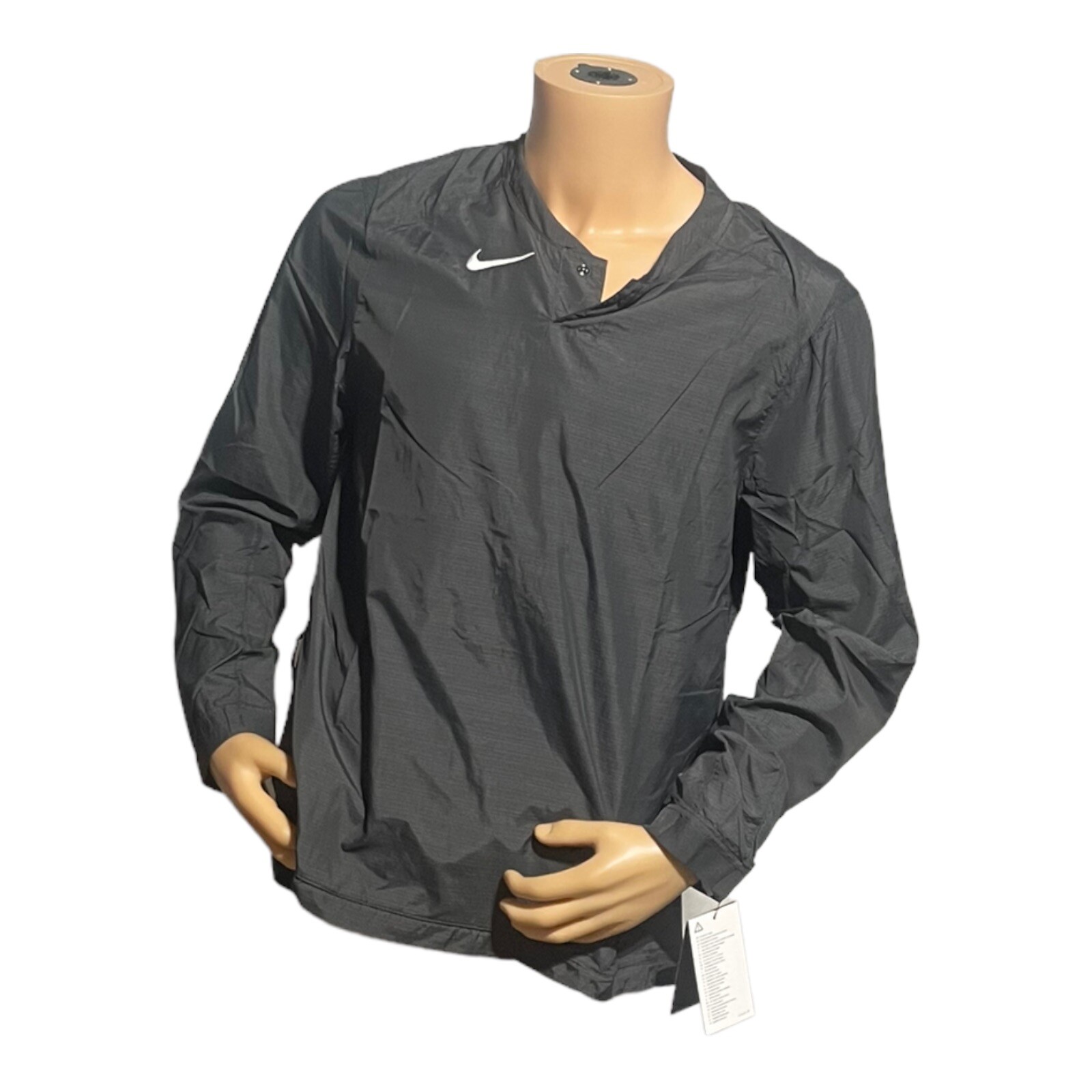 NEW Nike Men's Wind Shirt Swoosh Pullover Long Sleeve Top Grey CT2688 Size S gallery