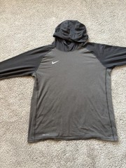 Nike Better World Dri Fit Mens Long Sleeve Hooded Shirt Black Size Large