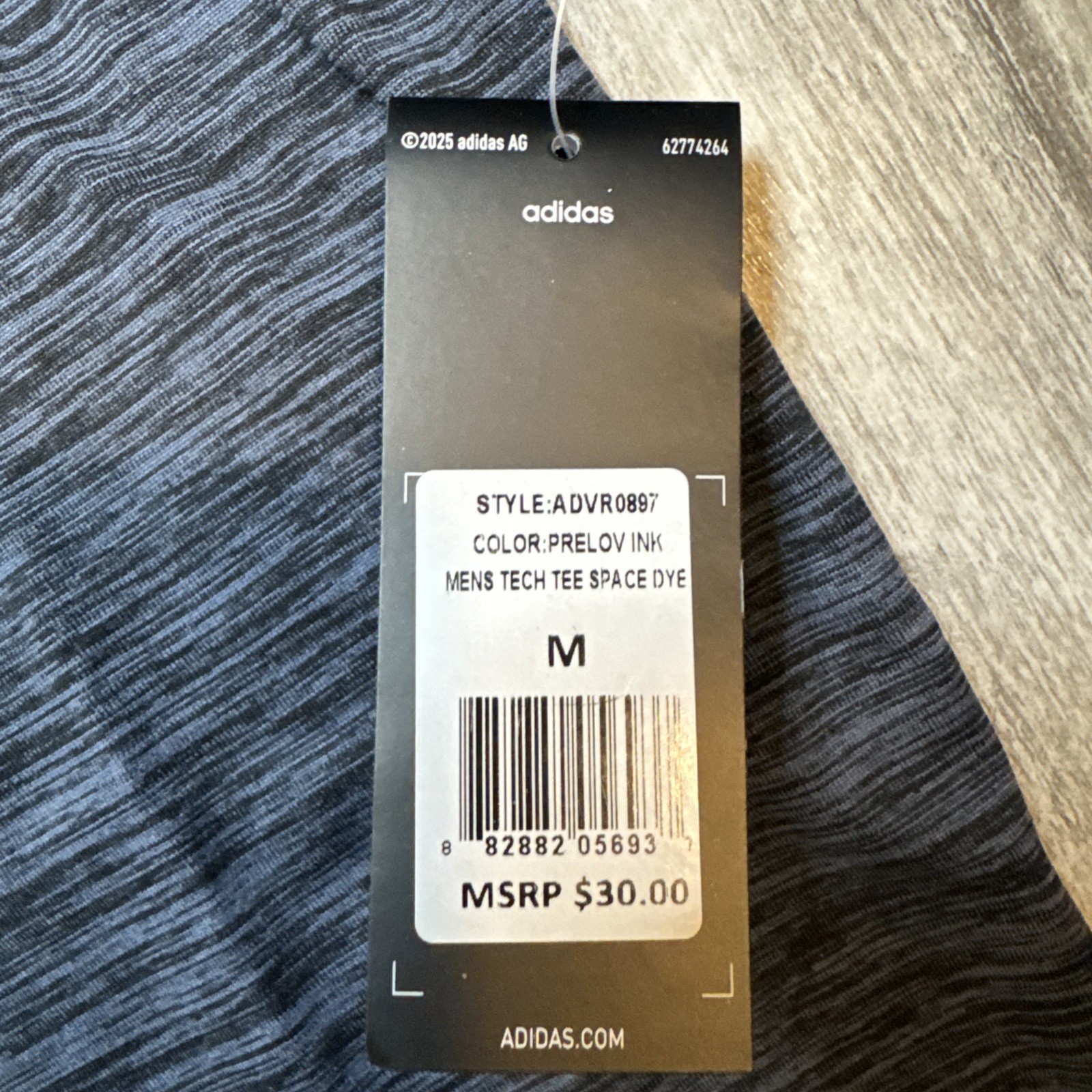 Adidas Men’s Tech Tee Space Dye, Size Medium gallery