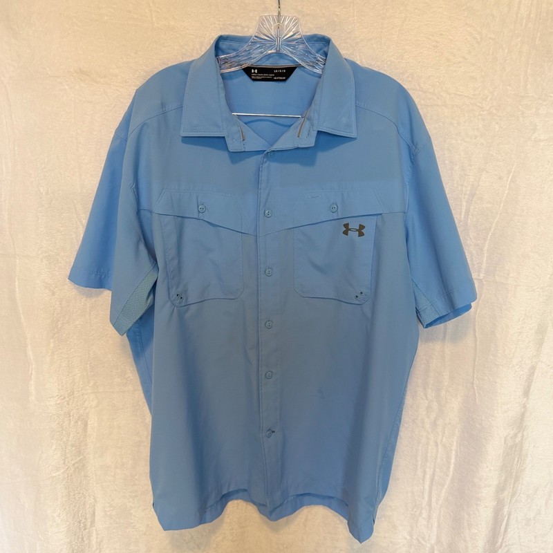 Under Armour Drift Tide 2.0 Fitted Performance Men's Shirt, Carolina Blue, Large gallery
