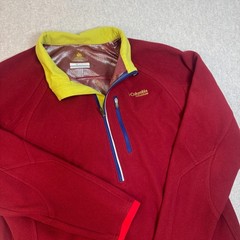 Columbia Pullover Mens Large Omni-Heat Thermal Fleece Jacket Outdoors Zip