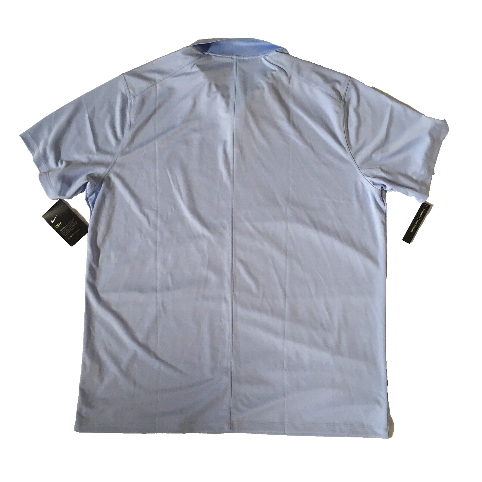 NIKE GOLF Men NWT SZ 2XL Dri-FIT Light Blue Short Sleeve Collar Logo Polo Shirt gallery