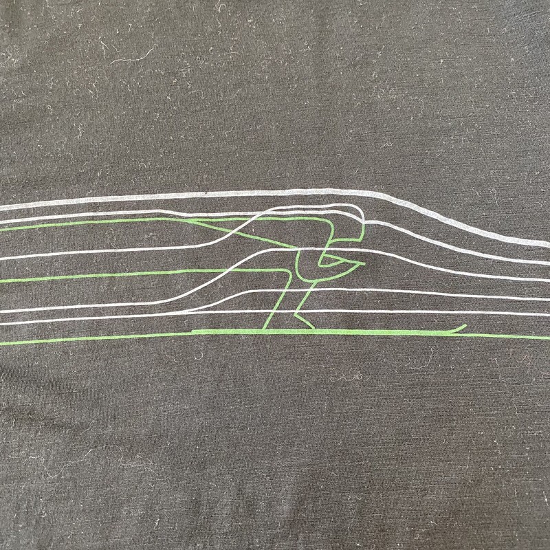 Icebreaker Merino Wool Skiing Graphic Baselayer Shirt Mens XL Black FLAW gallery