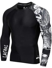 Men’s Long Sleeve UPF 50+ Baselayer Skins Performance Fit Compression Rash Gu…