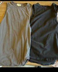 ASRV Tank Top Shirt Lot Size Small: 2 Tanks Black & Gray .. MINT