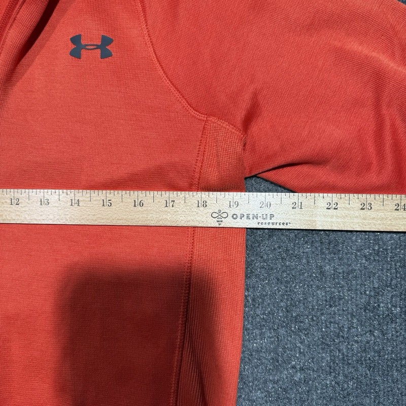 Under Armour Pullover Mens Small Orange ColdGear Storm 1/4 Zip Long Sleeve Top gallery