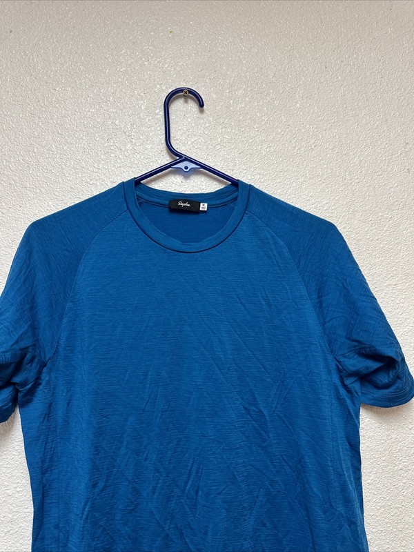 Rapha Merino Wool Classic Blue T-Shirt Basic Men's Activewear Tee Sz M Flaw gallery