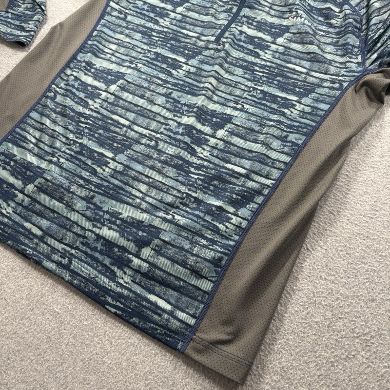 Simms SolarFlex 1/4 Zip Pullover Mens Medium Blue Camo Long Sleeve Fishing gallery