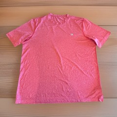 Champion Coral Pink Short Sleeve Crew Neck Solid Polyester T-Shirt Men’s Large L