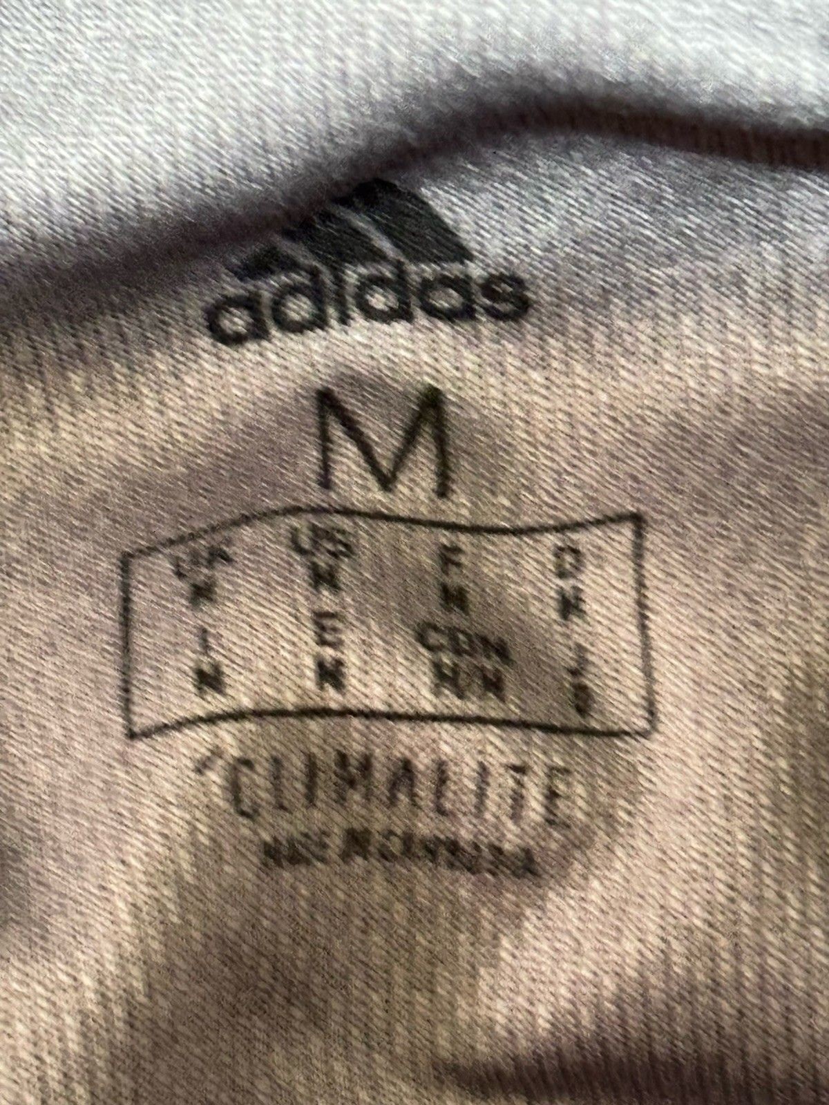 adidas Men's 1/4 Zip Mock Neck Pullover Gray Striped Polyester M gallery