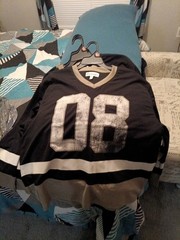 NWT No Boundaries Black Hockey Jersey Style V-Neck Shirt 08 Graphic-2XL