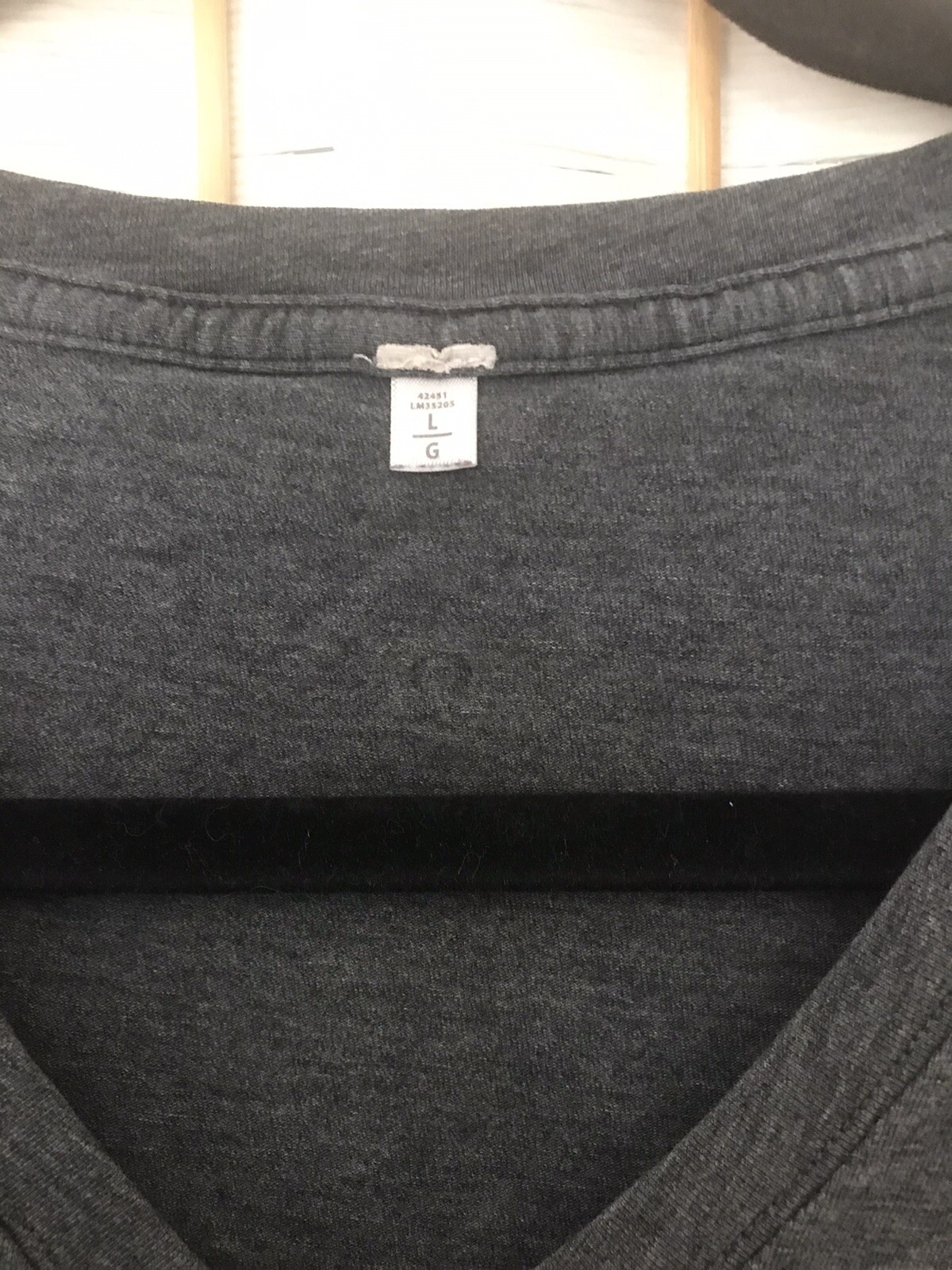 Lululemon Men’s Large V Neck Grey T Shirt Stretchy Black Logo gallery