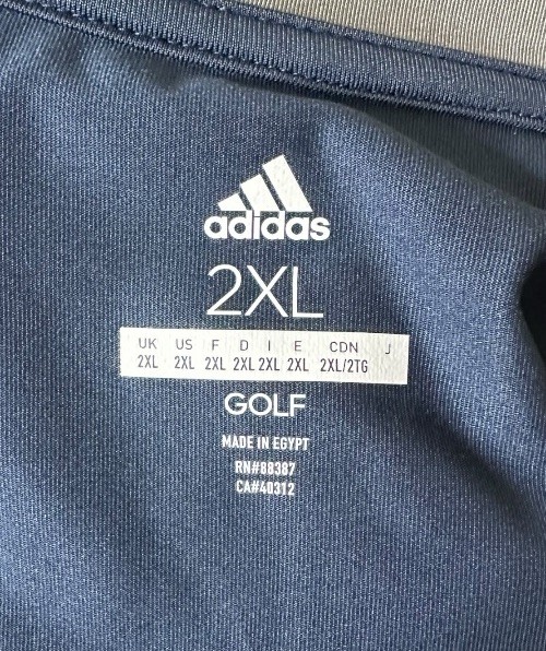 Adidas Golf 1/2 Half Zip Pullover 2XL Collegiate Navy 3 Stripe FAST SHIPPING gallery