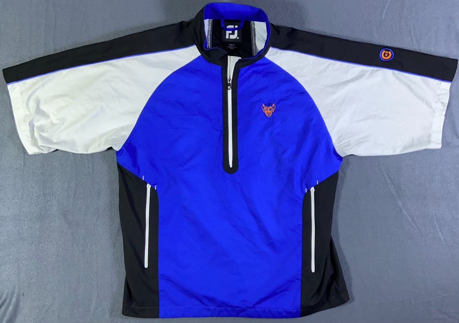 Footjoy Mens M Wind Shirt S/S 1/4 ZIP Poly Golf Lightweight Central Phenix EUC! gallery