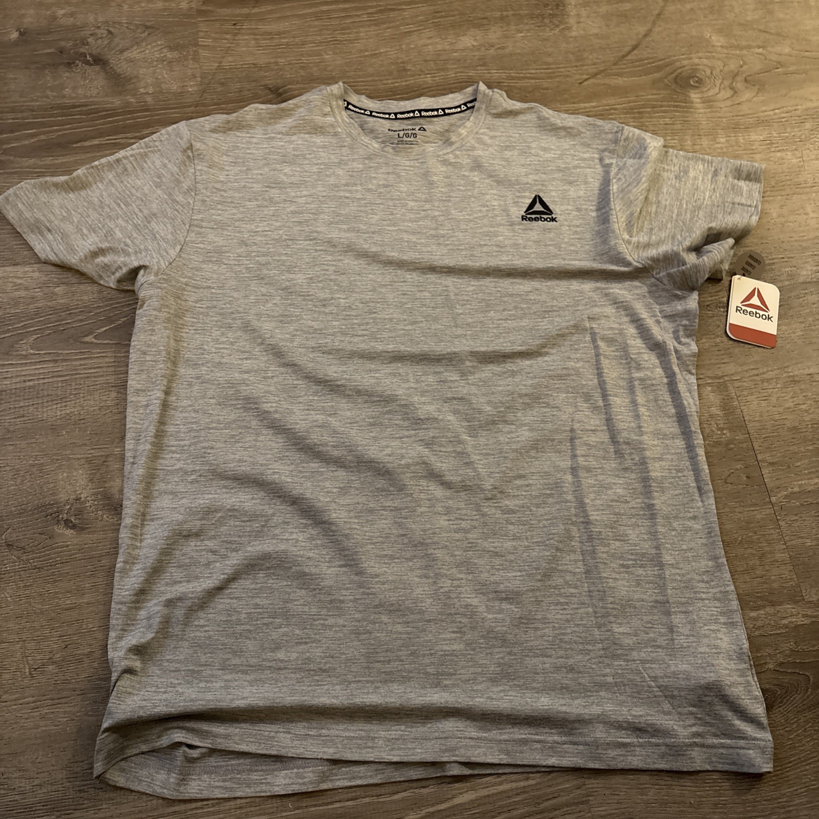 Reebok Men's Delta Core T-Shirt-Sleet Heather - L- Moisture Wicking gallery