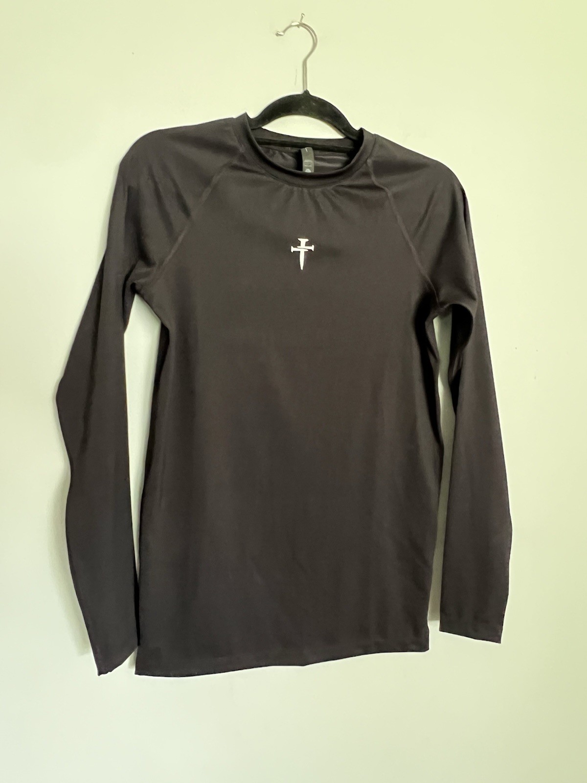 Three Nails Men's Large Long Sleeve Base Layer Performance Black Breathable gallery