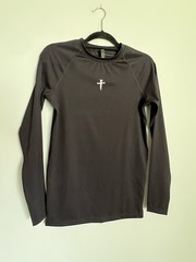 Three Nails Men’s Large Long Sleeve Base Layer Performance Black Breathable