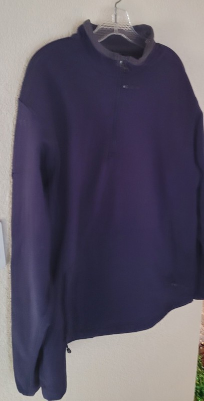Adidas Men's Clima-Proof Wind 1/4 Zip Pullover Long-sleeved Navy Size: XL 30" L gallery