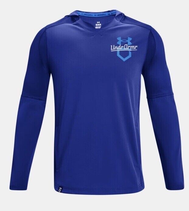 NWT Men's XL UA Hooded Cage Jacket Blue 1374376 Baseball Under Armour BSBL gallery