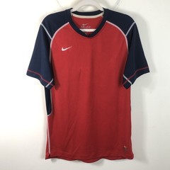 Nike Dri-Fit Short Sleeve Athletic T-Shirt Men’s Sz L Red Navy Sports Active