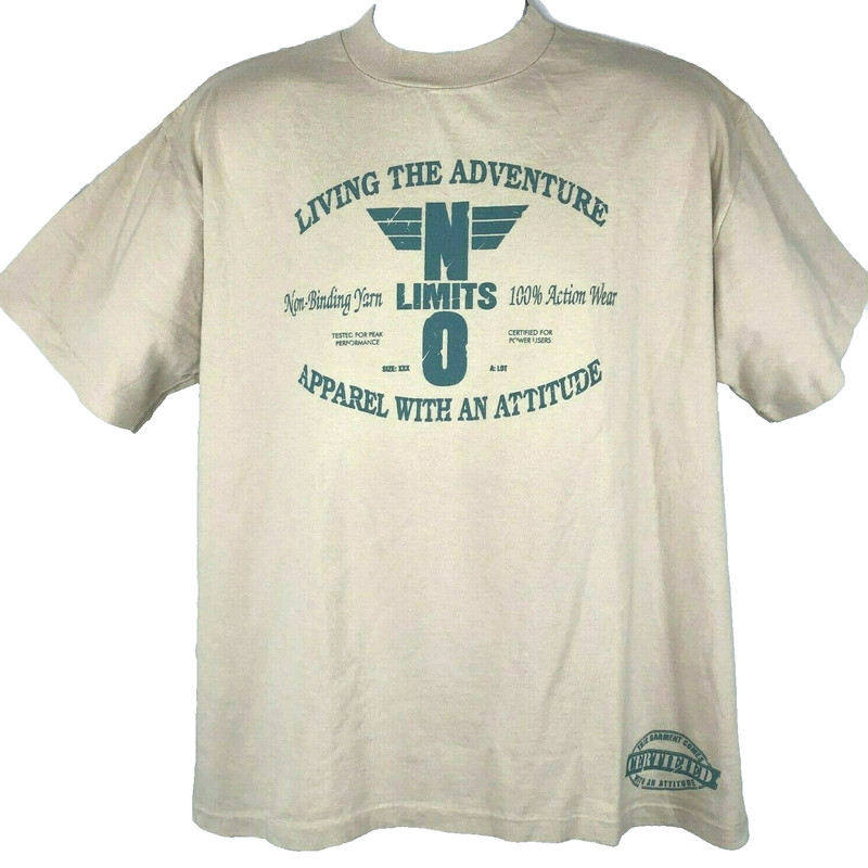Rock Climbing No Limits Apparel Mens Vtg T-Shirt size XL USA 90s Single Stitch gallery