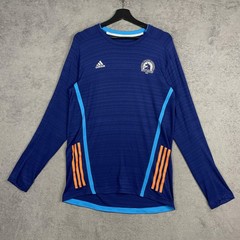 Adidas Supernova Shirt Mens Large Blue Long Sleeve 2014 Boston Marathon Running