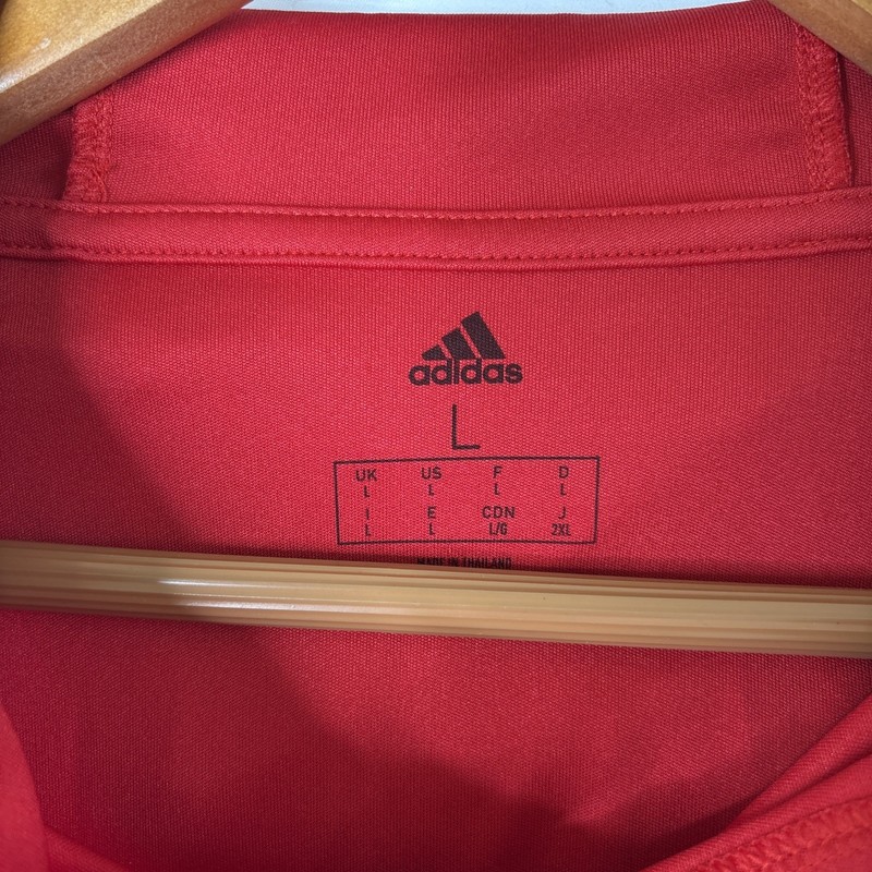 Adidas Men’s L Icon Pulse Shooter Warm Up Red Pullover Hooded Active Shirt NEW gallery