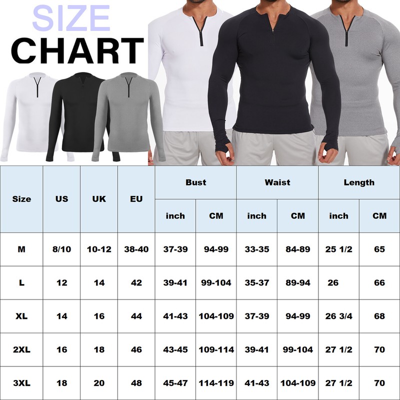 Men's Quick-Dry Active Sport Top Shirts Quarter Zip Long Sleeve Running Outdoor gallery
