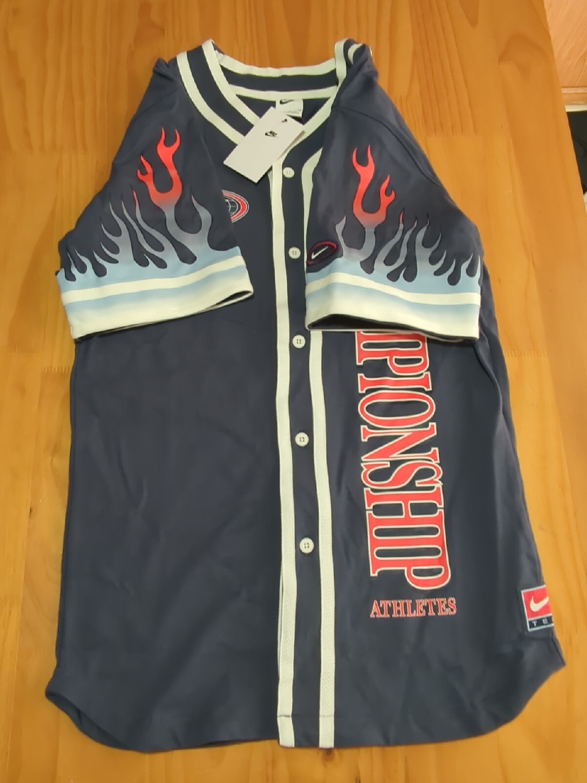 Nike Championship Button Up Jersey Top Blue Men's Large L DV9642 NWT New gallery