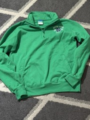 Notre Dame Pullover 1/4 Zip Green Mens Medium Champion Quarter Zip NCAA Irish