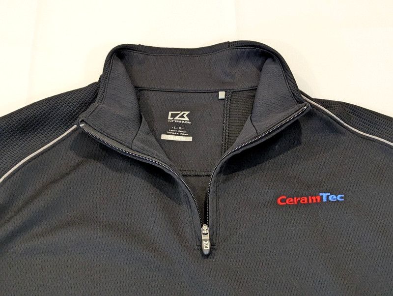 Cutter & Buck CB DryTec Pullover 1/4 Zip Men's Large Black Long Sleeve gallery