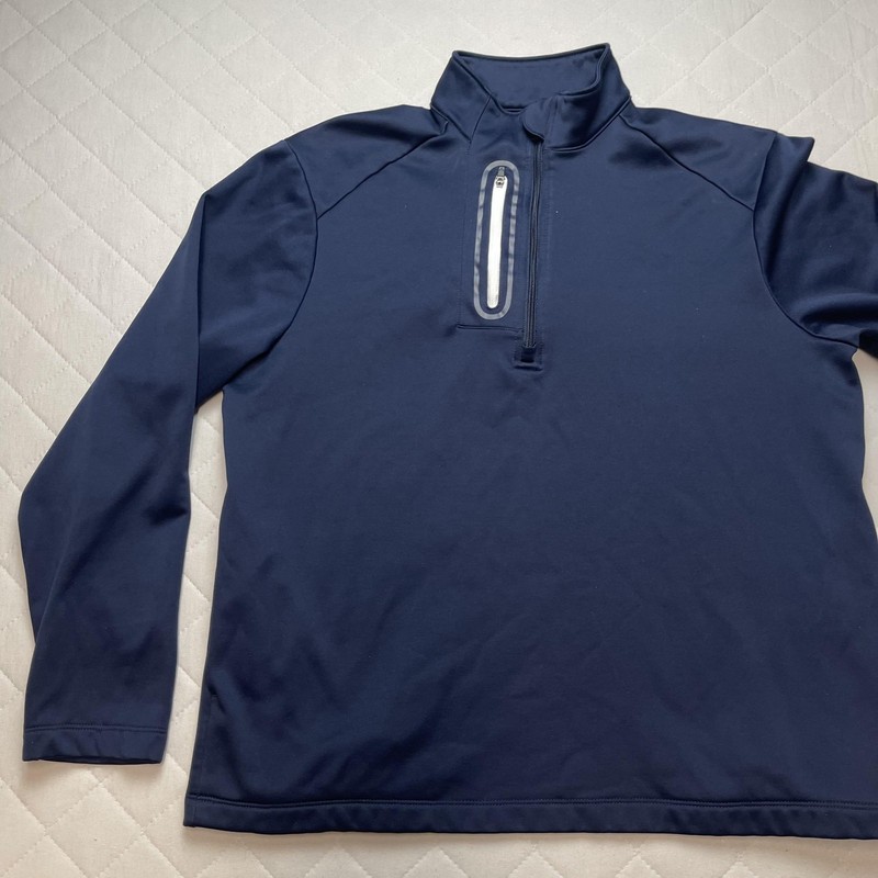 Callaway Pullover Mens Medium Navy 1/4 Zip Golf Fleece Sweater Performance gallery