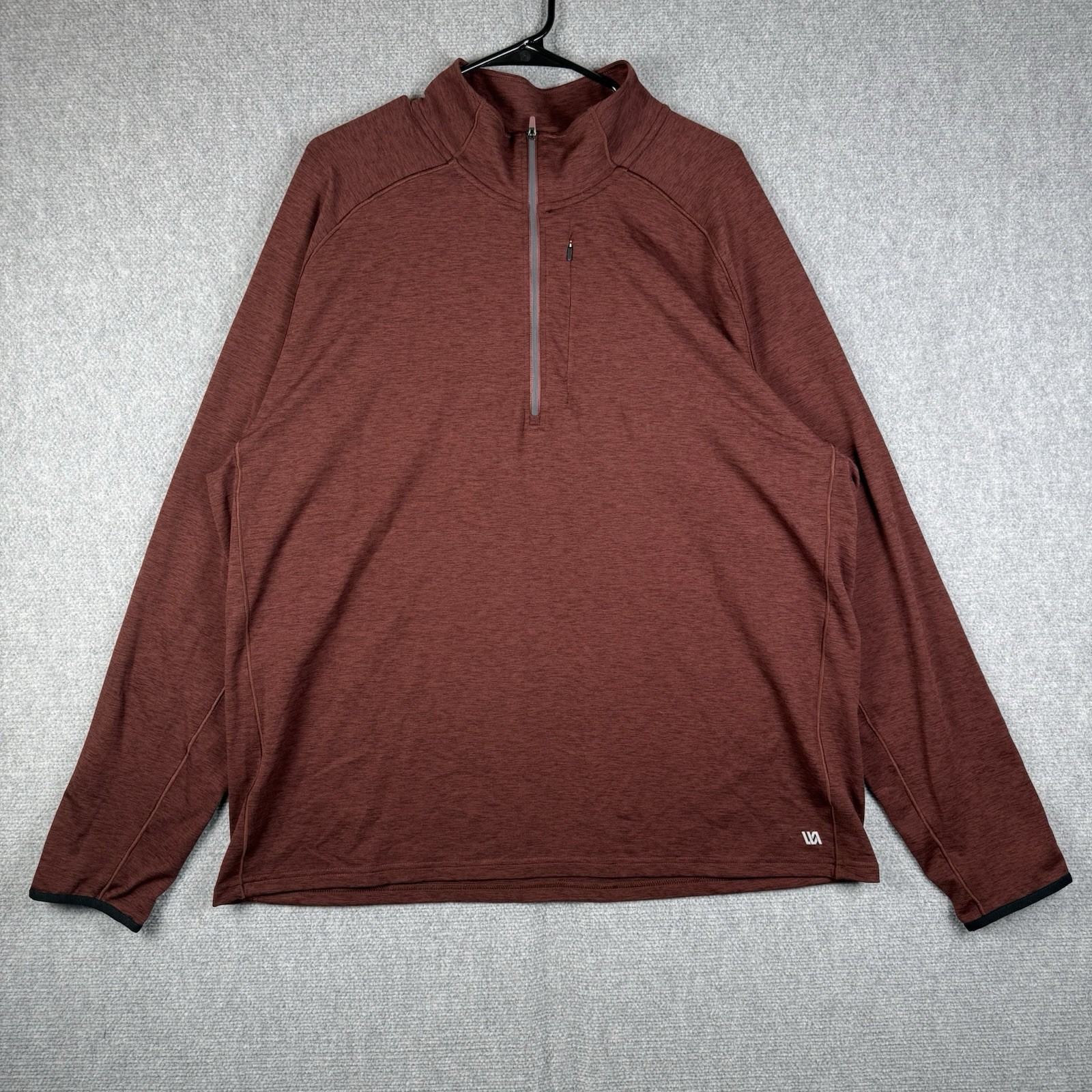 VRST Pullover Mens Size 2XL Rum Raisin Heather Run Warm 1/2 Zip Running Top NWT gallery