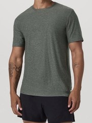 Vuori Strato Tech Tee Mens Shirt Short Sleeve Heather Green Gray Knit T-Shirt M