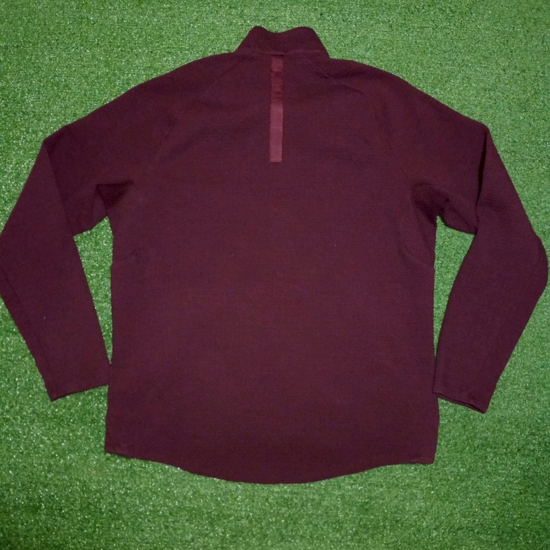 Lululemon At Ease Textured Half Zip Pullover M3DPXS Maroon 1/2 1/4 Mens Large gallery