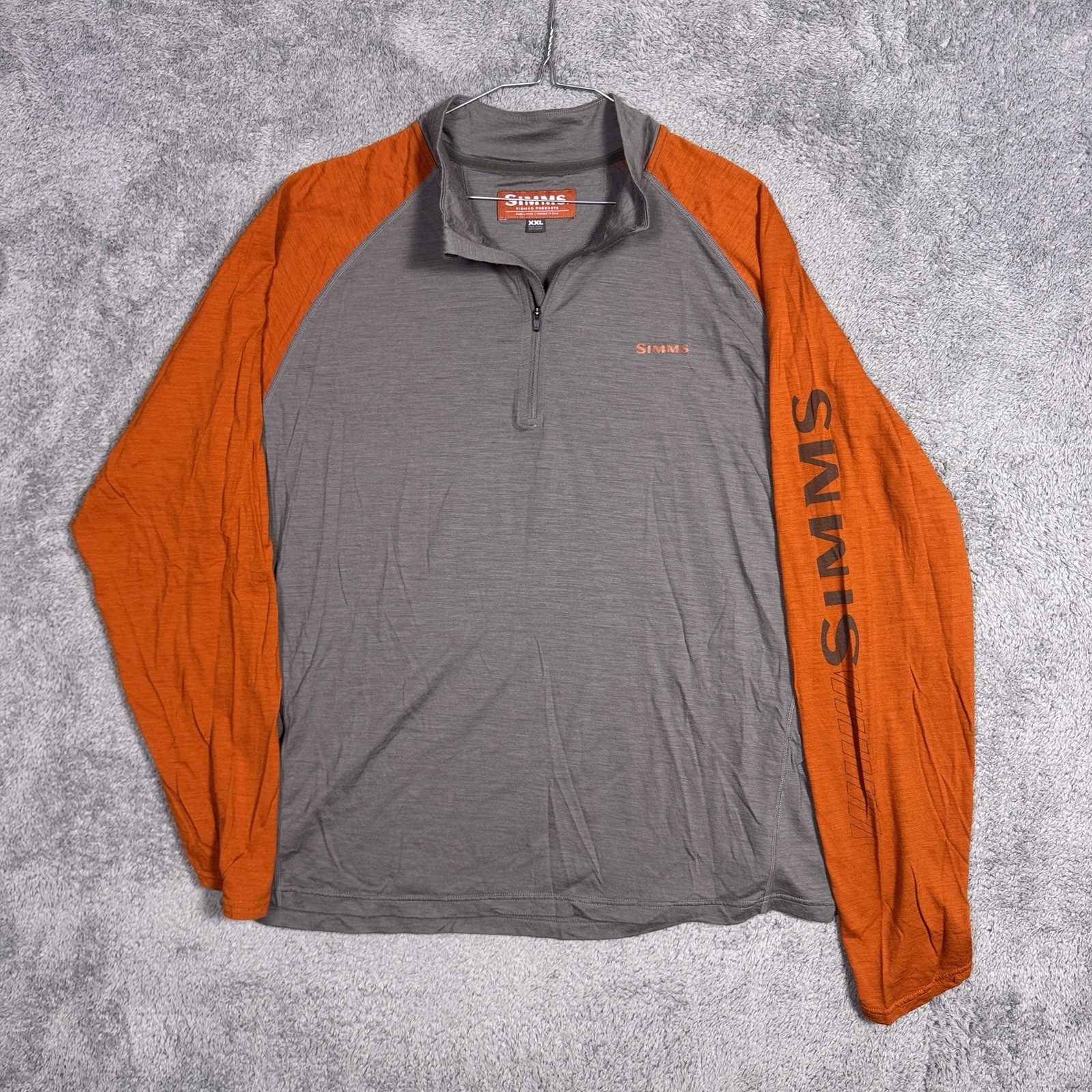 Simms Ultra Wool Pullover Shirt Mens 2XL XXL Merino Fishing 1/4 Zip Base Layer gallery