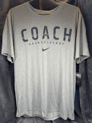 NWT Nike Dri-FIT Orangetheory Coach Tee Mens Large Gray OTF Shirt