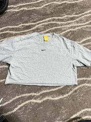 Nike Nocta T-Shirt ‘Dark Grey Heather’ HM5774-063 Sz L Cropped