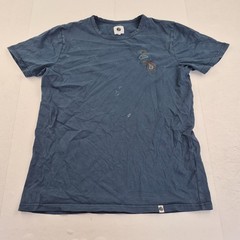 PRETTY GREEN T-Shirt Large Blue Mens Crew Neck Short Sleeved Logo 100% Cotton