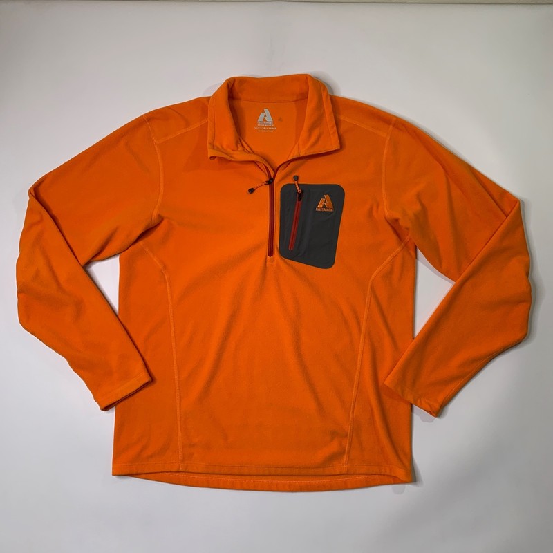 Eddie Bauer Sweater Mens LT Large Tall Tangerine First Ascent Pullover Fleece gallery
