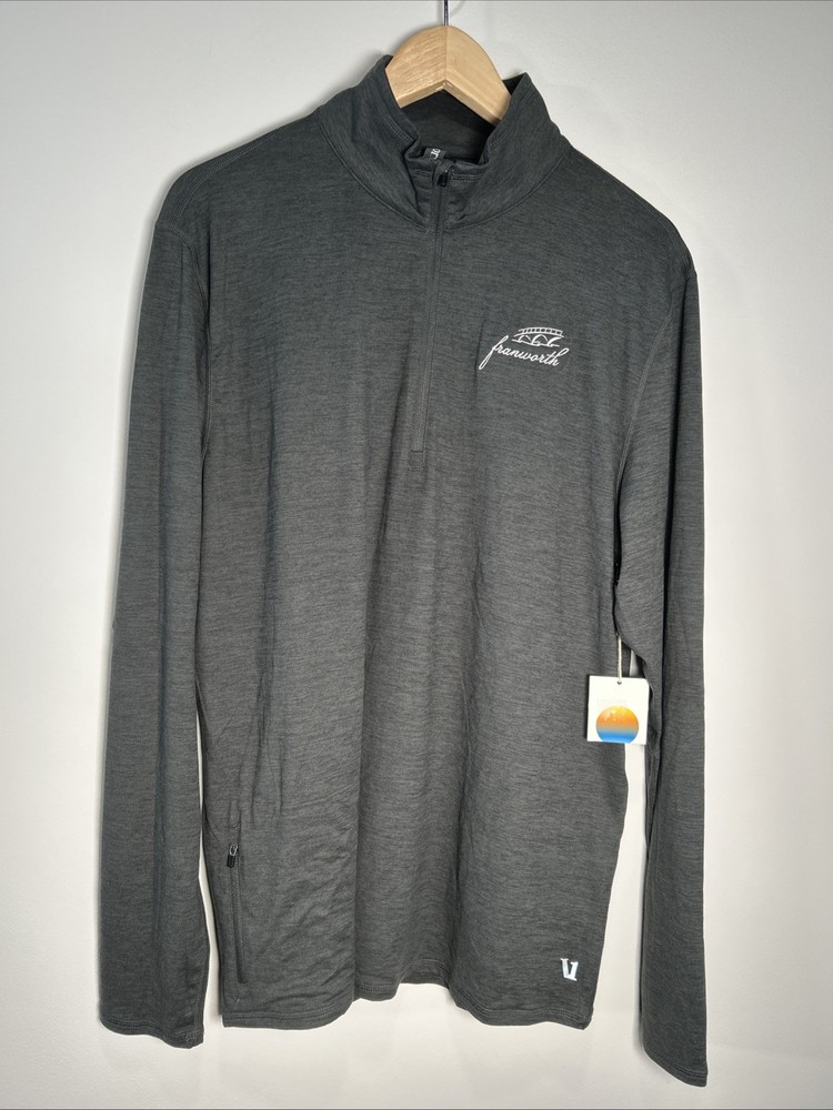 Vuori Ease Performance Half Zip Pullover Shirt Charcoal Heather Men Sz XL