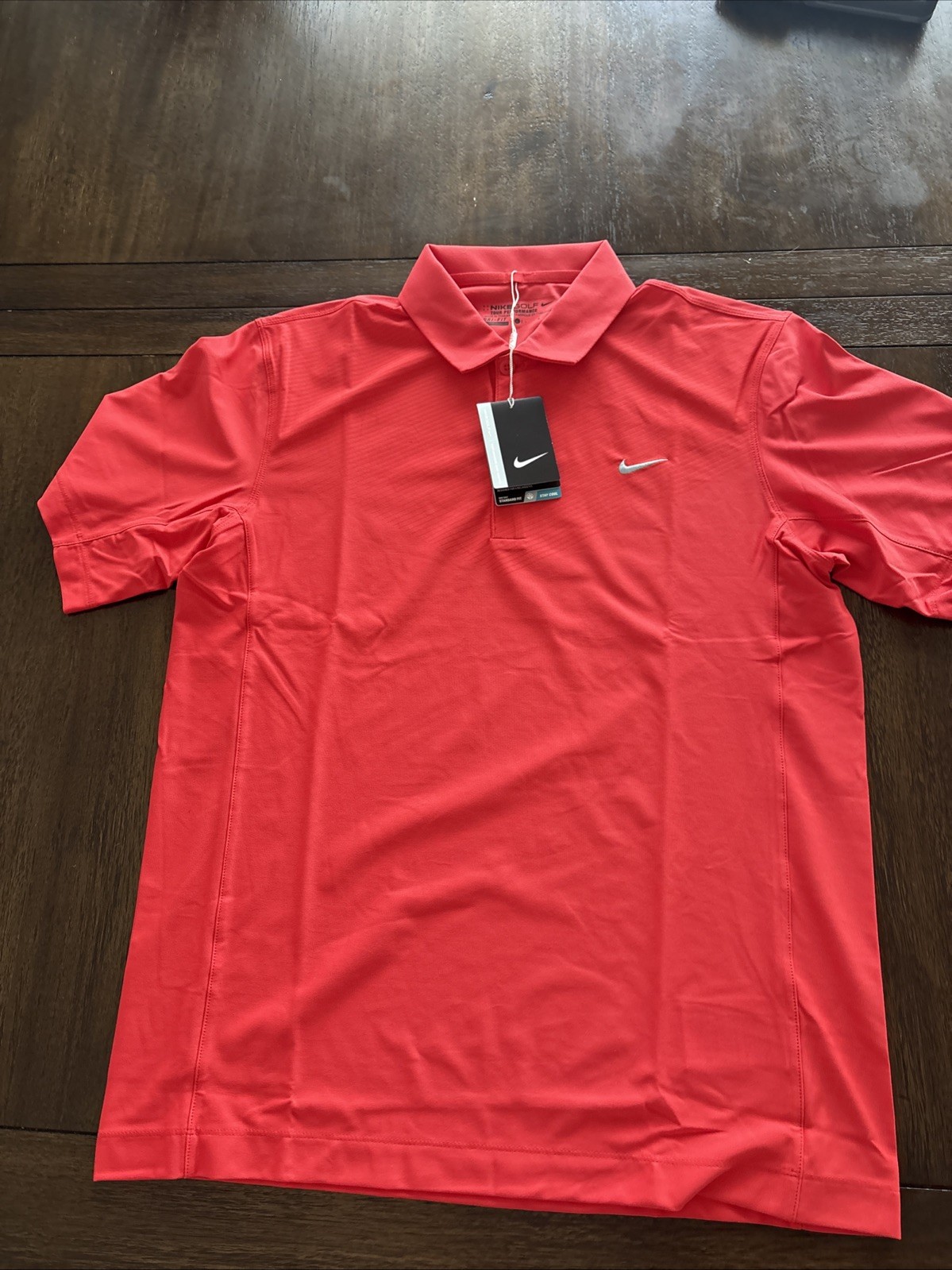NWT Nike Golf Tour Performance Dri-fit Short Sleeve Men's Red Polo Large slim gallery