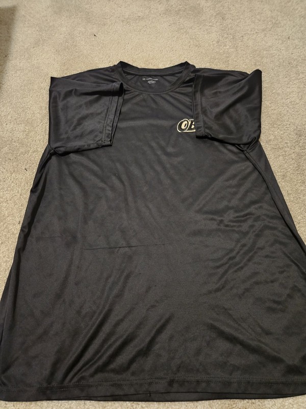 Harriton Men's L Black Polyester Regular Fit Crew Neck Raglan T-Shirt Obie's gallery