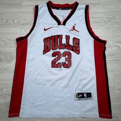 Nike Basketball Jersey Chicago Bulls Michael Jordan 23 White Large Swingman