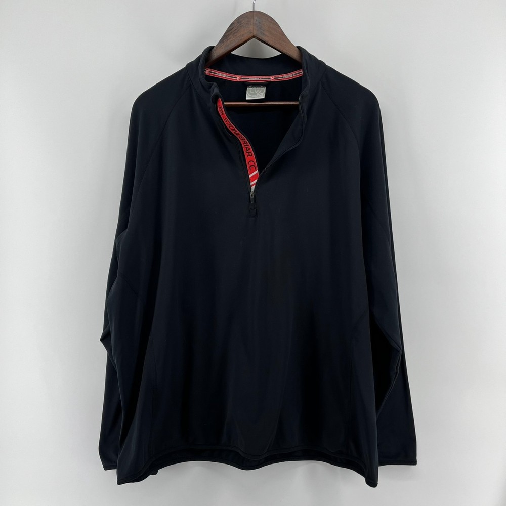 Levelwear Pullover Men XL Black 1/4 Zip Long Sleeve Golf Stonebriar CC Shirt