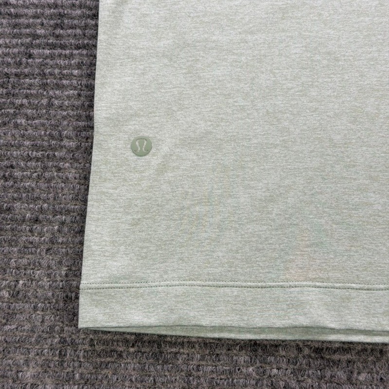 Lululemon Soft Jersey Short Sleeve Shirt Mens XXL Heather Sage Green Grey Tee gallery