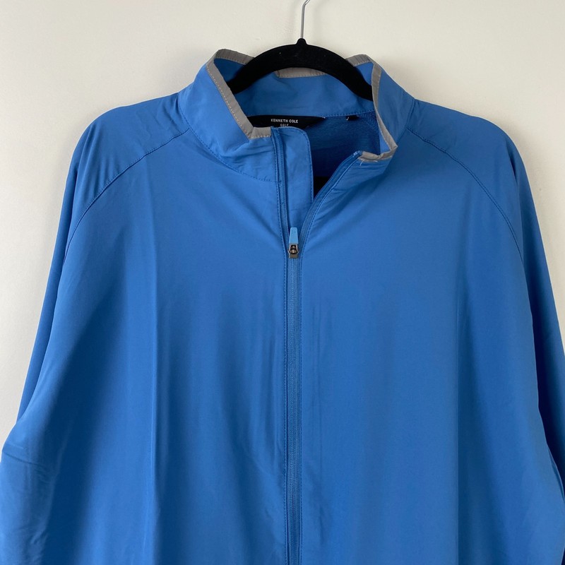 Kenneth Cole Golf Pullover Mens L Blue 1/4 Zip Stretch Light Performance Stretch gallery