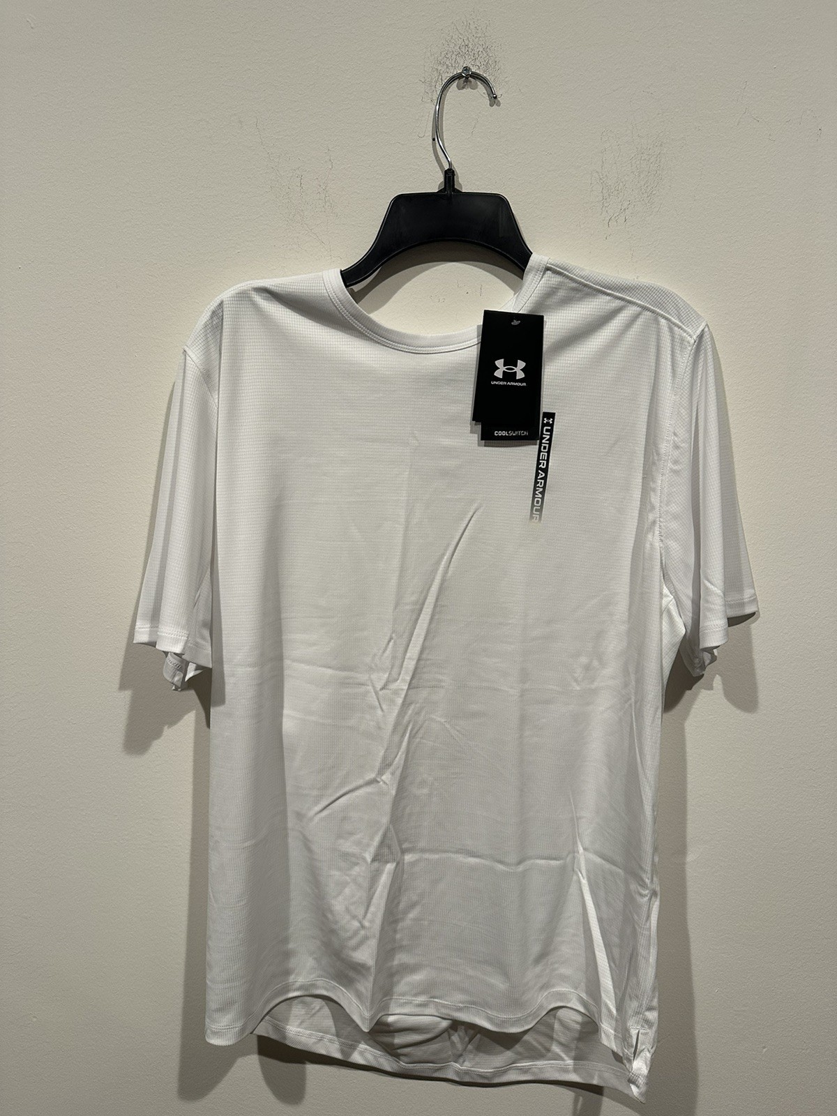 Men's Under Armour Cool Switch Short Sleeve T-Shirt White Loose Size Size L NWT gallery