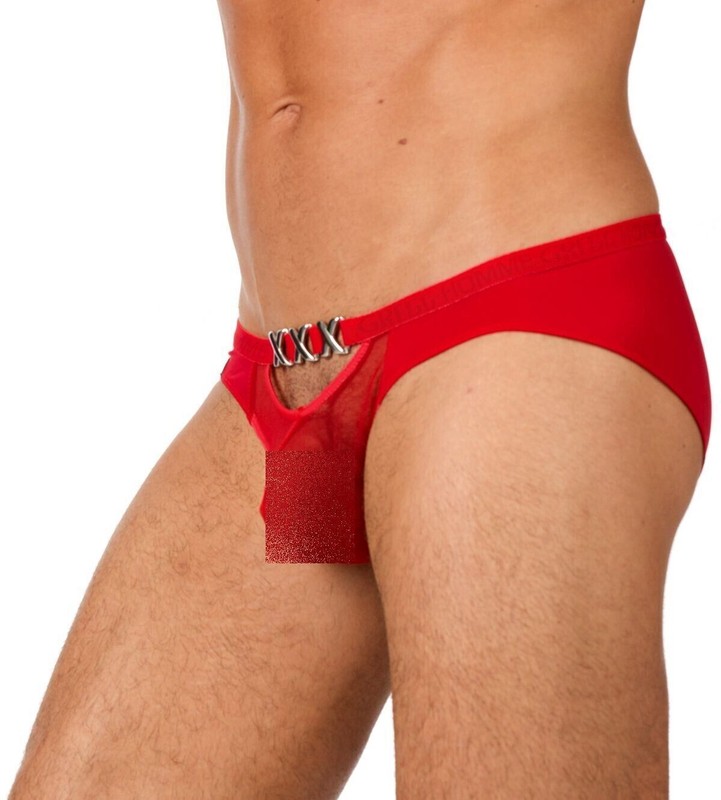 MEDIUM Gregg Homme Kit PIMP See-Thru Tank top + Briefs Red 96622-03 gallery